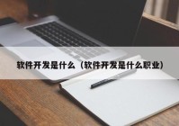 软件开发是什么（软件开发是什么职业）