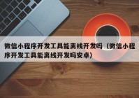 微信小程序开发工具能离线开发吗（微信小程序开发工具能离线开发吗安卓）